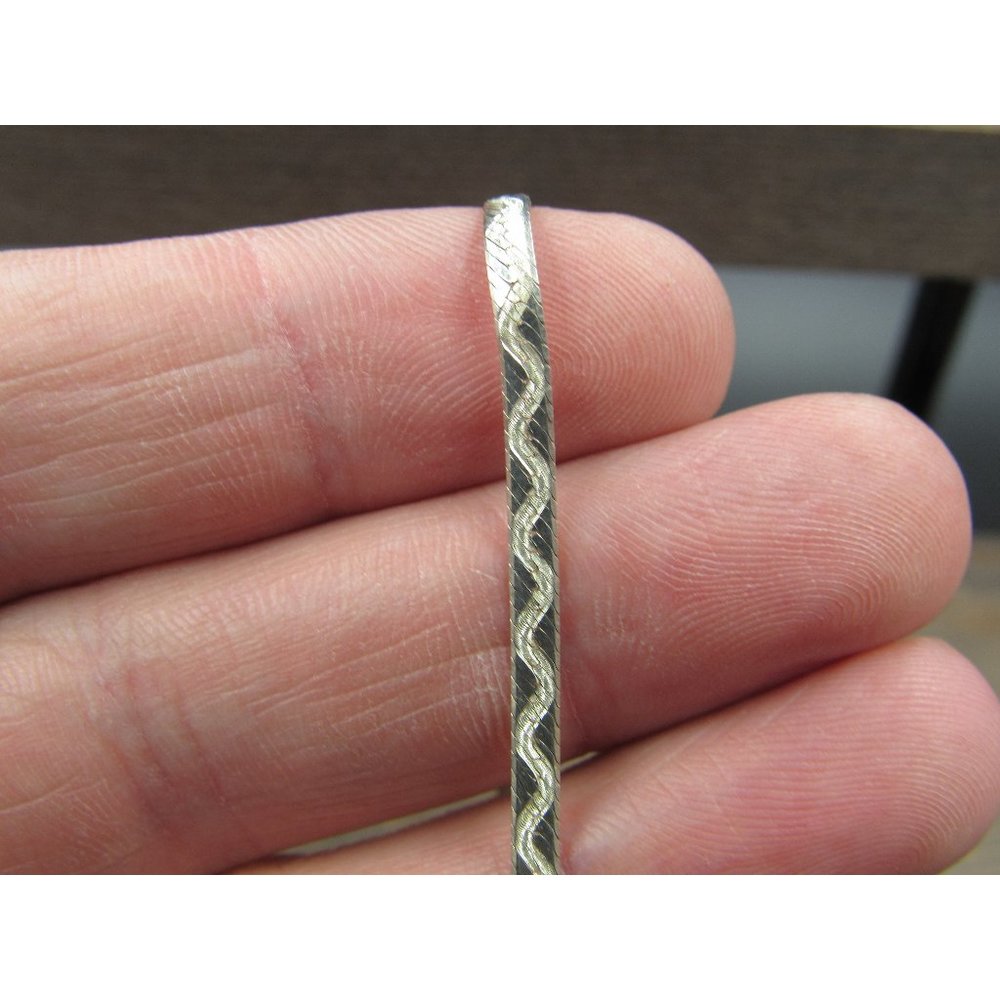 7" Sterling Silver Odd Line Chain Bracelet Vintage Elegant Beautiful Everyday